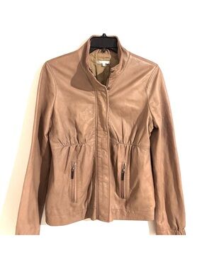 Vince women's tan leather jacket